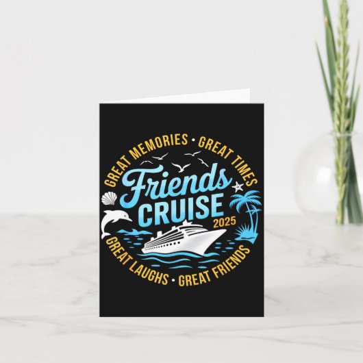 Friends Cruise 2025 Matching Group Vacation Trip C Karte (Vorderseite)