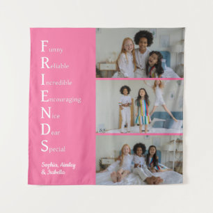FRIENDS Custom Foto Pink Tapestory Wandteppich