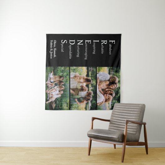 FRIENDS Custom Foto Tapestry Wandteppich (Beispiel (Horizontal))