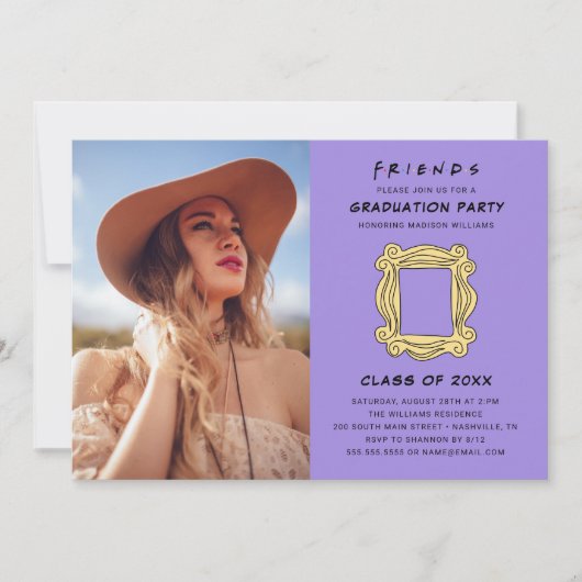 FRIENDS™ das mit der Graduierungspartei - Foto Einladung (Vorderseite)