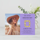 FRIENDS™ das mit der Graduierungspartei - Foto Einladung (Stehend Vorderseite)