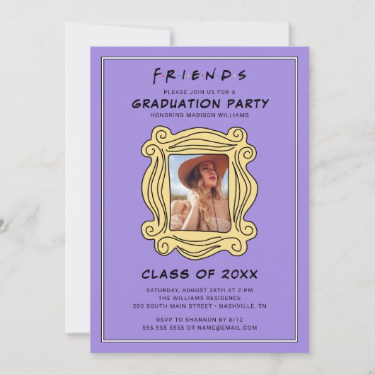 FRIENDS™ das mit der Graduierungspartei - Foto Einladung (Vorderseite)
