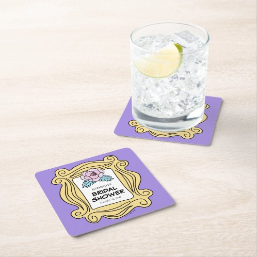 FRIENDS™ | Die mit dem Brautparty Rechteckiger Pappuntersetzer (Vor Ort)