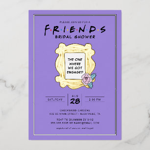 FRIENDS™ Die mit der Hochzeitsparty Folieneinladung