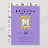 FRIENDS™ | Die mit der Kinderdusche Einladung (Vorne/Hinten)