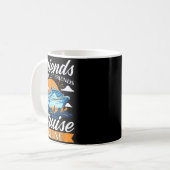 Friends Don't Cruise Alone Funny Cruising Ship Mat Kaffeetasse (Vorderseite Links)