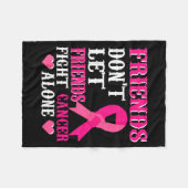 Friends Don't Fight Alone Breast Cancer Awareness  Fleecedecke (Vorderseite (Horizontal))