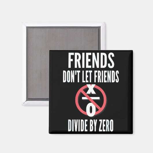 Friends Don't Let Friends Divide By Zero Magnet (Vorderseite/Rückseite)