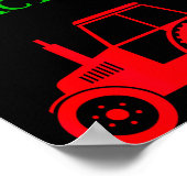 Friends Dont Let Friends Drive Red Tractors  Poster (Ecke)