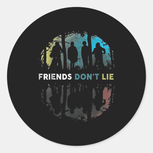 Friends Don't Lie Gift Fandom For Kids Mens Women  Runder Aufkleber (Vorderseite)