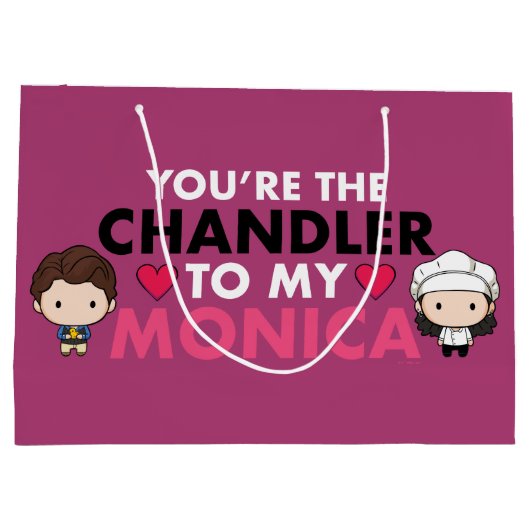 FRIENDS™ | Du bist der Chandler für meine Monica Große Geschenktüte (Rückseite)