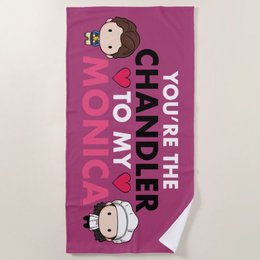 FRIENDS™ | Du bist der Chandler für meine Monica Strandtuch (Vorderseite)