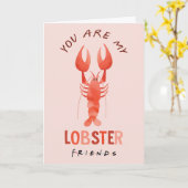 FRIENDS™ | Du bist mein Hummer Aquarell Grafik Karte (Gelbe Blume)