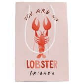 FRIENDS™ | Du bist mein Hummer Aquarell Grafik Mittlere Geschenktüte (Vorderseite)