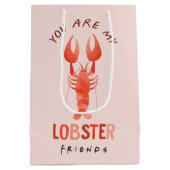 FRIENDS™ | Du bist mein Hummer Aquarell Grafik Mittlere Geschenktüte (Rückseite)