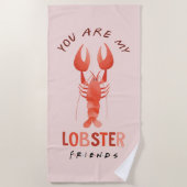 FRIENDS™ | Du bist mein Hummer Aquarell Grafik Strandtuch (Vorderseite)