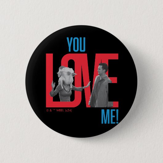 FRIENDS™ | Du liebst mich Zitat Button (Vorderseite)
