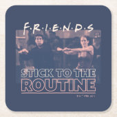 FRIENDS™ | Einhaltung des Routinesystems Rechteckiger Pappuntersetzer (Vorderseite)