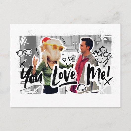 FRIENDS™ | Erntedank Türkei Leiter Monica Einladungspostkarte (Vorderseite)