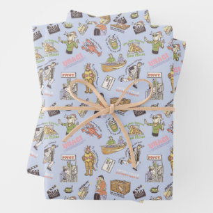 FRIENDS™ Farbige Cartoon-Muster Geschenkpapier Set