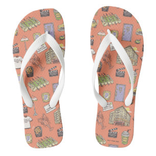 FRIENDS™ Farbige Icons Muster Badesandalen