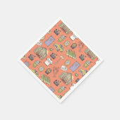 FRIENDS™ Farbige Icons Muster Serviette (Ecke)