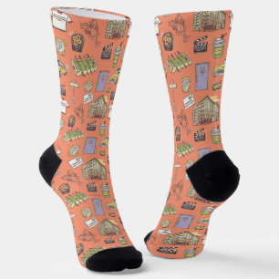 FRIENDS™ Farbige Icons Muster Socken