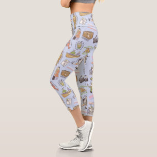 FRIENDS™ Farbiges Cartoon-Muster Capri Leggings