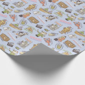 FRIENDS™ Farbiges Cartoon-Muster Geschenkpapier (Ecke)