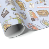 FRIENDS™ Farbiges Cartoon-Muster Geschenkpapier (Rolleneckpunkt)