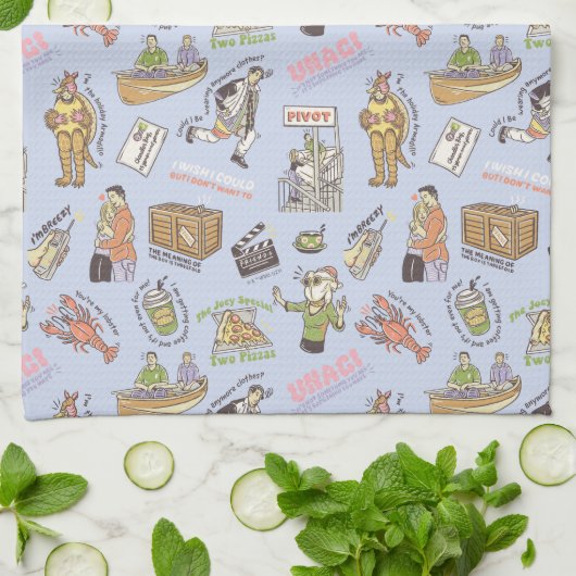 FRIENDS™ Farbiges Cartoon-Muster Geschirrtuch (Gefaltet)