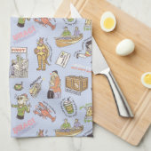 FRIENDS™ Farbiges Cartoon-Muster Geschirrtuch (Viertel Falte)