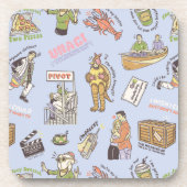 FRIENDS™ Farbiges Cartoon-Muster Getränkeuntersetzer (Vorderseite)