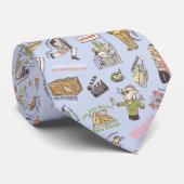 FRIENDS™ Farbiges Cartoon-Muster Krawatte (Gerollt)