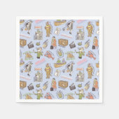 FRIENDS™ Farbiges Cartoon-Muster Serviette (Vorderseite)