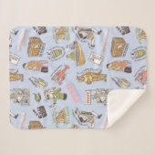 FRIENDS™ Farbiges Cartoon-Muster Sherpadecke (Vorderseite (Horizontal))