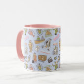 FRIENDS™ Farbiges Cartoon-Muster Tasse (Vorderseite Links)