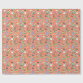 FRIENDS™ Farbiges Icons-Muster Geschenkpapier (Flach)