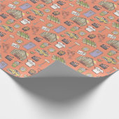 FRIENDS™ Farbiges Icons-Muster Geschenkpapier (Ecke)