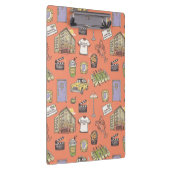 FRIENDS™ Farbiges Icons-Muster Klemmbrett (Rechts)