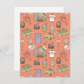 FRIENDS™ Farbiges Icons-Muster Mitteilungskarte (Vorne/Hinten)