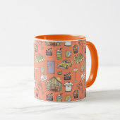 FRIENDS™ Farbiges Icons-Muster Tasse (VorderseiteRechts)