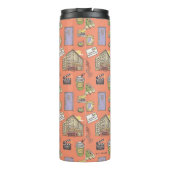 FRIENDS™ Farbiges Icons-Muster Thermosbecher (Rückseite)