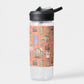 FRIENDS™ Farbiges Icons-Muster Trinkflasche (Links)