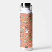 FRIENDS™ Farbiges Icons-Muster Trinkflasche (Vorne)