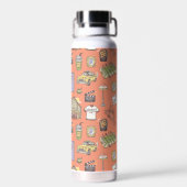 FRIENDS™ Farbiges Icons-Muster Trinkflasche (Rückseite)