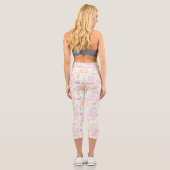 FRIENDS™ Farbiges Quotes-Muster Capri Leggings (Rückseite)