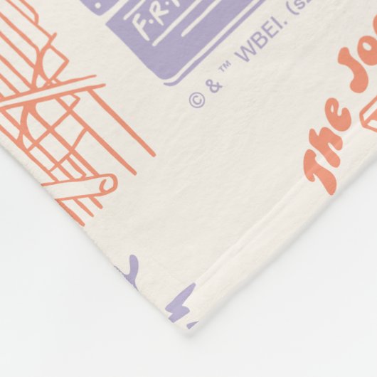 FRIENDS™ Farbiges Quotes-Muster Fleecedecke (Ecke)