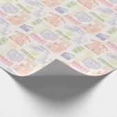 FRIENDS™ Farbiges Quotes-Muster Geschenkpapier (Ecke)