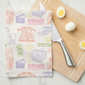 FRIENDS™ Farbiges Quotes-Muster Geschirrtuch (Viertel Falte)